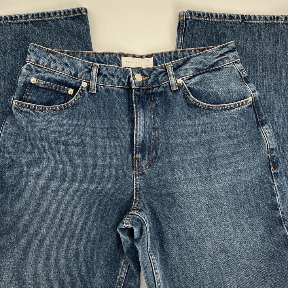 Topshop Wide Leg jeans medium wash - 10 - Picture 4 of 10
